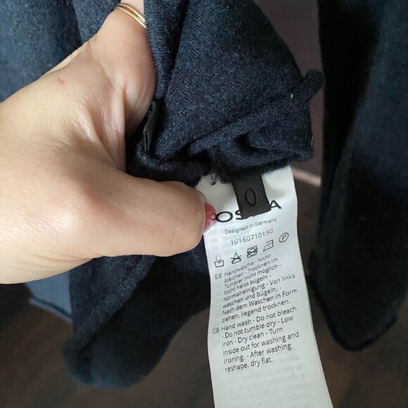 OSKA Dark Grey 100% Wool Lagenlook Made in Germany Lightweight Sweater Sz 0 - Picture 8 of 9